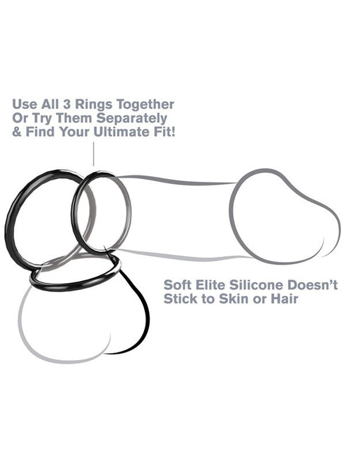 Fantasy C-Ringz Silicone 3-Ring Stamina Set